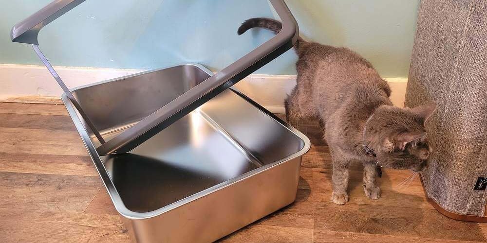 iPrimio XL-Katzentoilette aus antihaftbeschichtetem Edelstahl