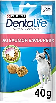 DENTALIFE – Zahnpflege-Leckerlis für erwachsene Katzen, mit Lachs (40 g)