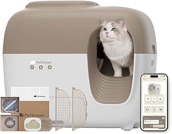 PetSnowy – Selbstreinigende Katzentoilette mit geschlossenem Design und UV-Reinigung